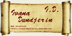 Ivana Dunđerin vizit kartica